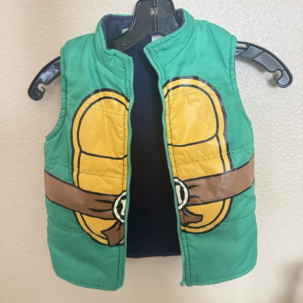 Teenage Mutant Ninja  Turtle 5t Puffer Vest "Missing  Zipper"